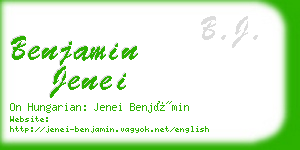 benjamin jenei business card